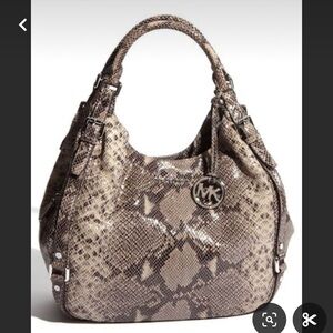 Michael Kors Bedford Python Hobo Bag - Large. Condition is Pre-owned.